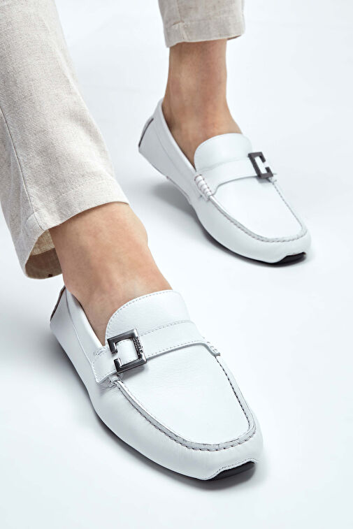 Rossi ROSSI Erkek Hakiki Deri Beyaz Loafer Ayakkabı Boyner'de! Beyaz - 5. görsel