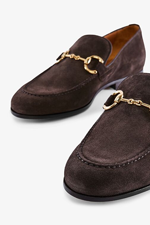 Rossi Virginio Erkek Kahverengi Süet Hakiki Deri Makosen Ayakkabı - Görsel 5