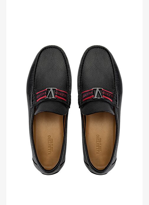VALENTINO Erkek Hakiki Deri Siyah Loafer Ayakkabı - Görsel 6