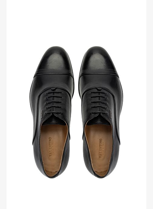 VALENTINO Erkek Hakiki Deri Siyah Klasik Ayakkabı - Görsel 6