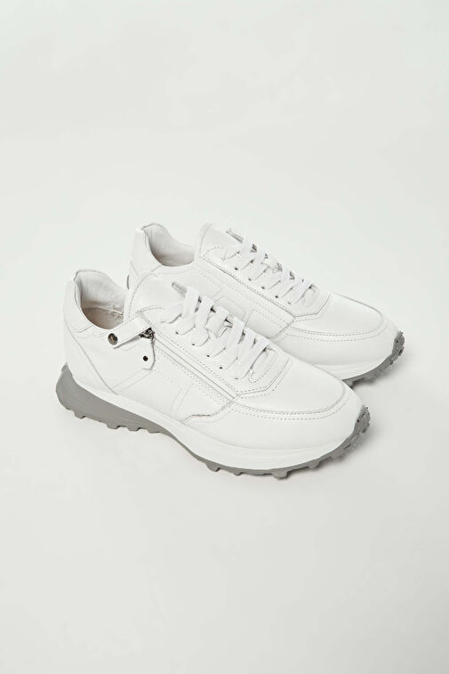 Tamer Tanca Erkek Hakiki Deri Beyaz Sneakers & Spor Ayakkabı - Görsel 6