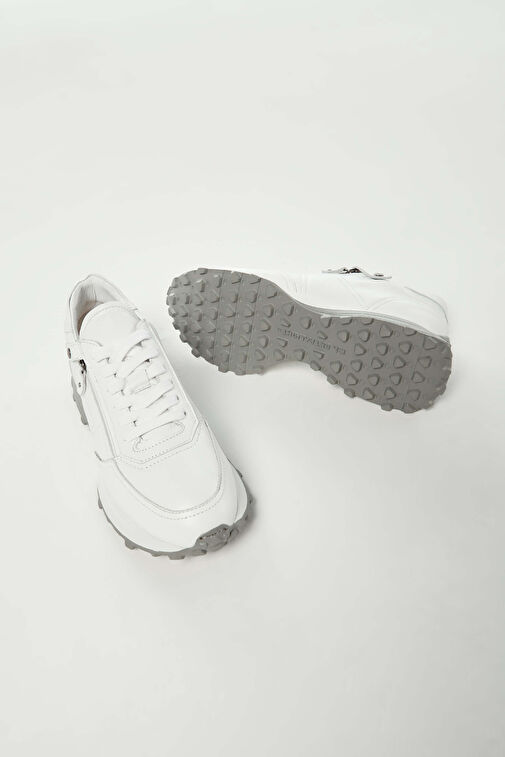 Tamer Tanca Erkek Hakiki Deri Beyaz Sneakers & Spor Ayakkabı - Görsel 7