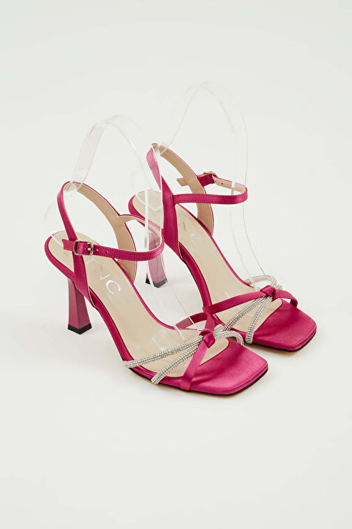 Tamer Tanca Kadın Suni Deri Pembe Topuklu Ayakkabı - Görsel 8