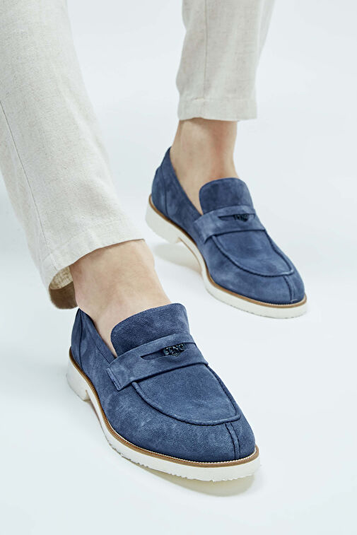 Tamer Tanca Lacivert Erkek Süet Loafer 537 3190 ERK AYK Y23 - Görsel 4