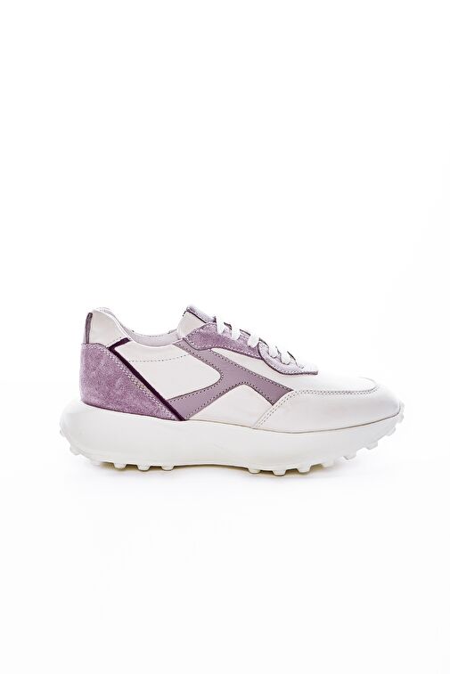 Valmenti Lila-Beyaz Kadın Deri Sneaker 957 39180 BN AYK Y23 - Görsel 2