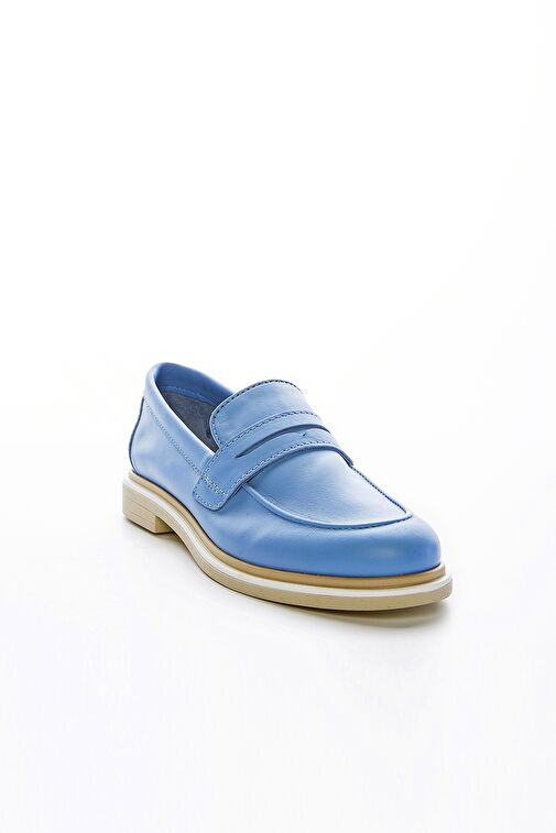 Valmenti Açık Mavi Kadın Deri Loafer 957 39001 BN AYK Y23 - Görsel 3