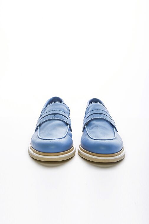 Valmenti Açık Mavi Kadın Deri Loafer 957 39001 BN AYK Y23 - Görsel 4