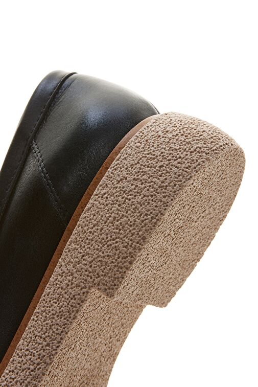 Valmenti Pura Kadın Siyah Hakiki Deri Loafer Ayakkabı - Görsel 5