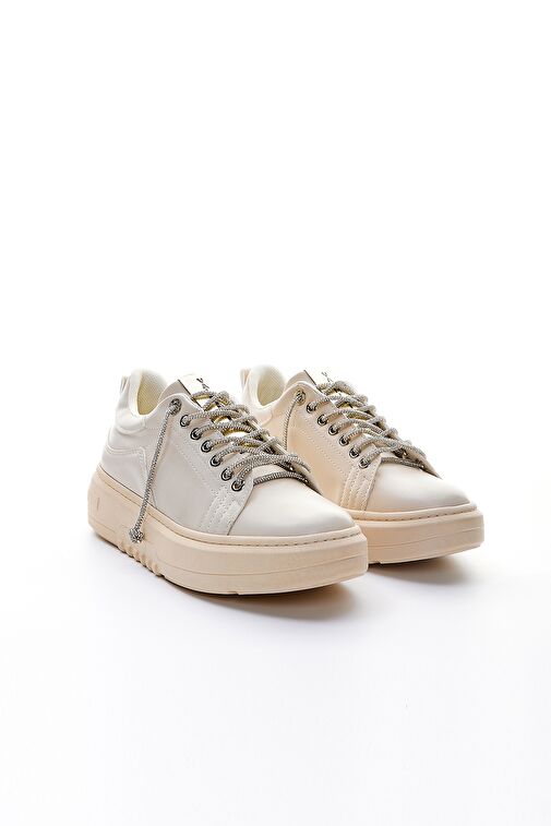 Valmenti Clair Kadın Bej Suni Deri Spor Ayakkabı - Görsel 3