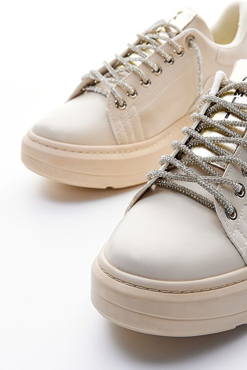 Valmenti Clair Kadın Bej Suni Deri Spor Ayakkabı - Görsel 4