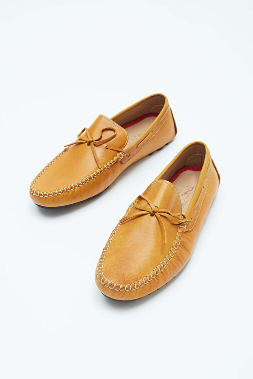 Tamer Tanca Erkek Hakiki Deri Sarı Loafer Ayakkabı - Görsel 2