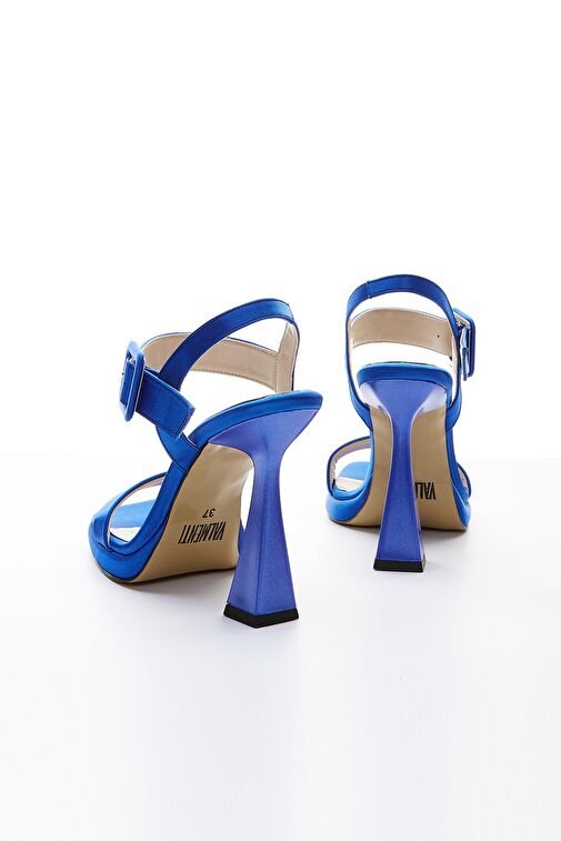 Valmenti Valmenti Ambra Kadın Saks Saten Topuklu Ayakkabı Sandalet & Terlik | Boyner Saks - 5. görsel