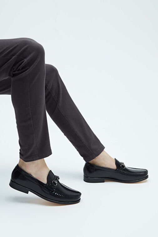 Tamer Tanca Erkek Hakiki Deri Siyah Açma Mokasen & Loafer Ayakkabı - Görsel 3