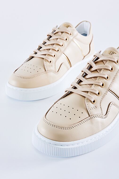Valmenti Bej Kadın Deri Sneaker 352 645 BN AYK Y23 - Görsel 5