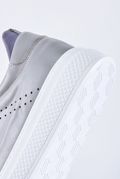 Valmenti Ivan Erkek Gri Nappa Hakiki Deri Spor Ayakkabı - Görsel 6