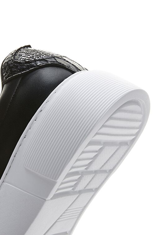 Valmenti Emilia Kadın Siyah Suni Deri Spor Ayakkabı - Görsel 6