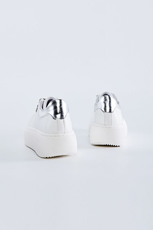 Valmenti Moena Kadın Beyaz Suni Deri Spor Ayakkabı - Görsel 4