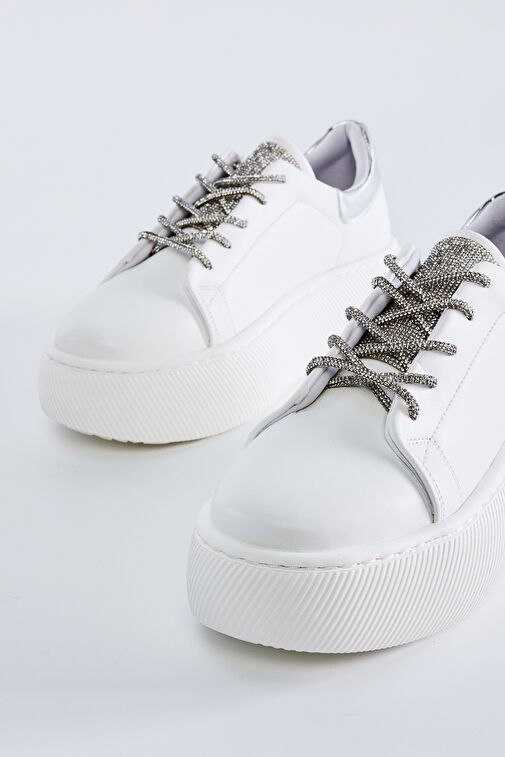 Valmenti Moena Kadın Beyaz Suni Deri Spor Ayakkabı - Görsel 5