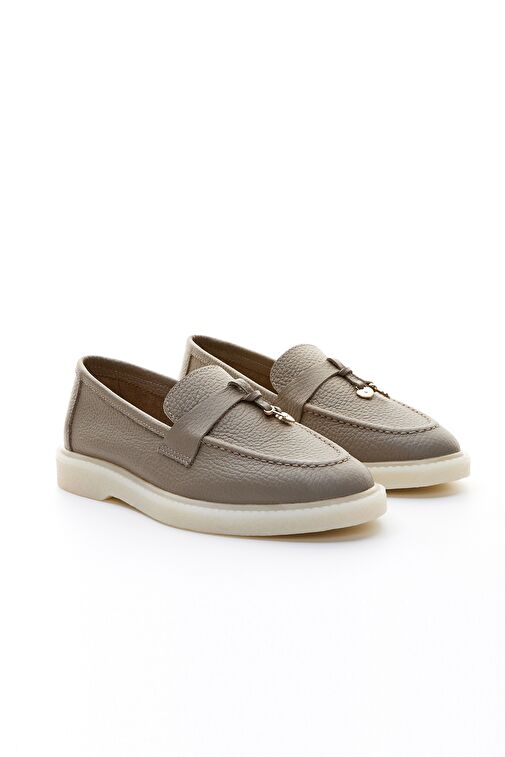 Valmenti Aline Kadın Vizon Floter Hakiki Deri Loafer Ayakkabı - Görsel 3