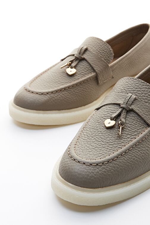 Valmenti Aline Kadın Vizon Floter Hakiki Deri Loafer Ayakkabı - Görsel 4