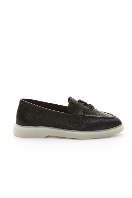 Valmenti Siyah Kadın Deri Loafer 902 1628 BN AYK Y23 - Görsel 2