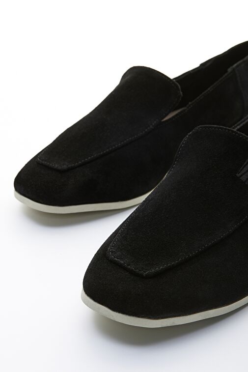 Valmenti Siyah Kadın Süet Loafer 902 6765 BN AYK Y23 - Görsel 4