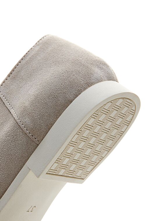 Valmenti Prunella Kadın Bej Süet Hakiki Deri Loafer Ayakkabı - Görsel 6