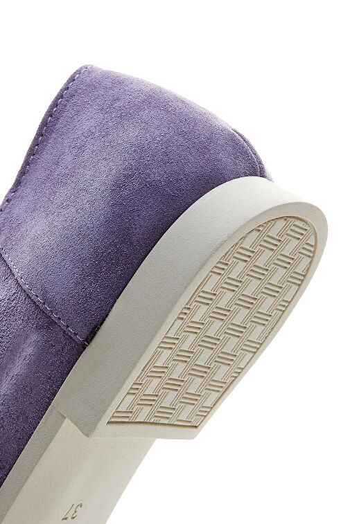 Valmenti Prunella Kadın Lila Süet Hakiki Deri Loafer Ayakkabı - Görsel 6