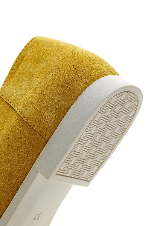 Valmenti Prunella Kadın Sarı Süet Hakiki Deri Loafer Ayakkabı - Görsel 6