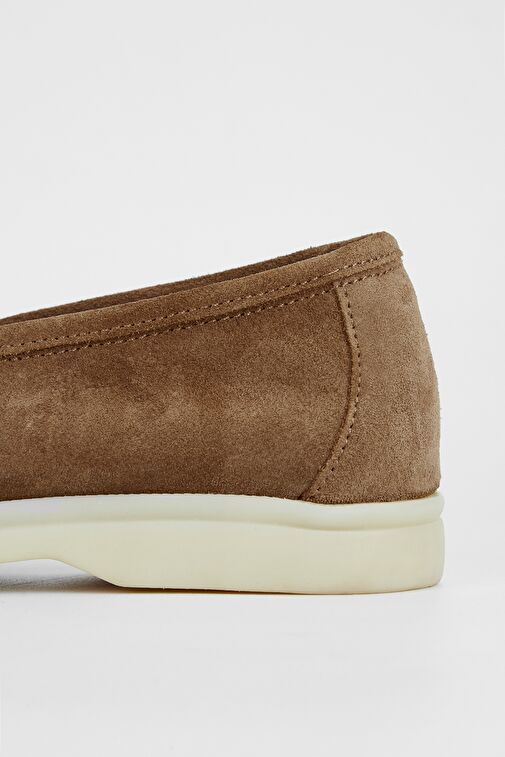 Valmenti Bruna Kadın Tütün Süet Hakiki Deri Loafer Ayakkabı - Görsel 6