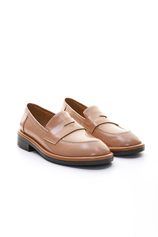 Valmenti Emma Kadın Bej Açma Hakiki Deri Loafer Ayakkabı - Görsel 3