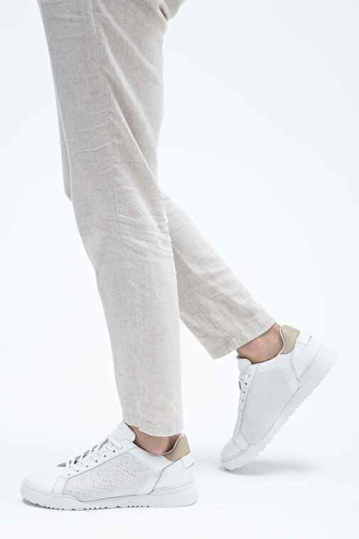 Tamer Tanca Erkek Hakiki Deri Beyaz Sneakers & Spor Ayakkabı - Görsel 2