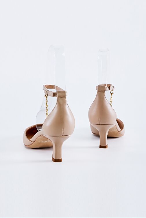 Valmenti Bianca Kadın Nude Hakiki Deri Topuklu Ayakkabı - Görsel 4