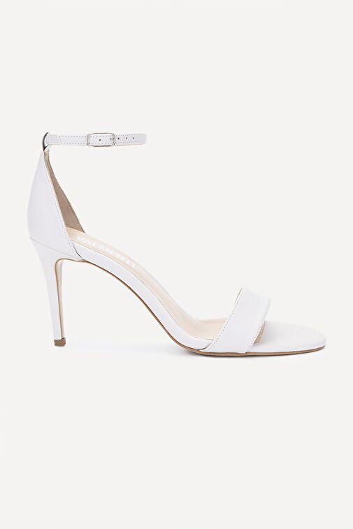 Valmenti Taine Kadın Beyaz Cilt Hakiki Deri Topuklu Ayakkabı - Görsel 2