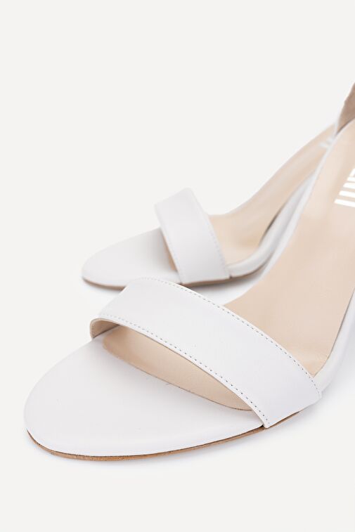 Valmenti Taine Kadın Beyaz Cilt Hakiki Deri Topuklu Ayakkabı - Görsel 3