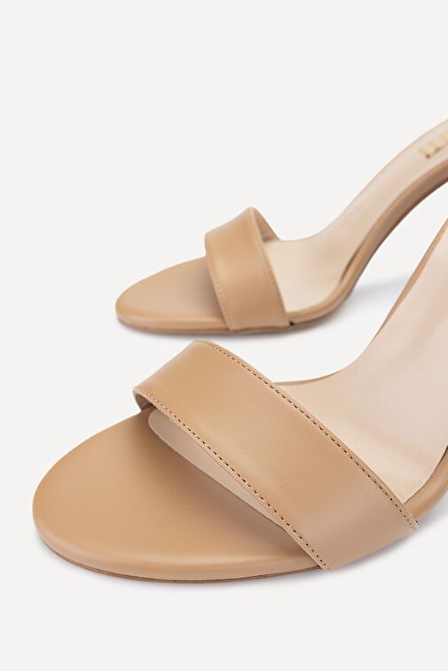 Valmenti Taine Kadın Bisküvi Cilt Hakiki Deri Topuklu Ayakkabı - Görsel 4