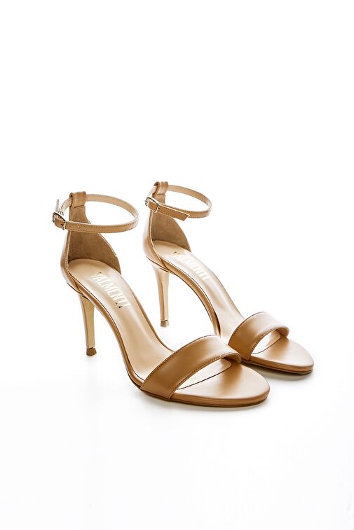 Valmenti Sophia Kadın Nude Rugan Hakiki Deri Topuklu Ayakkabı - Görsel 4