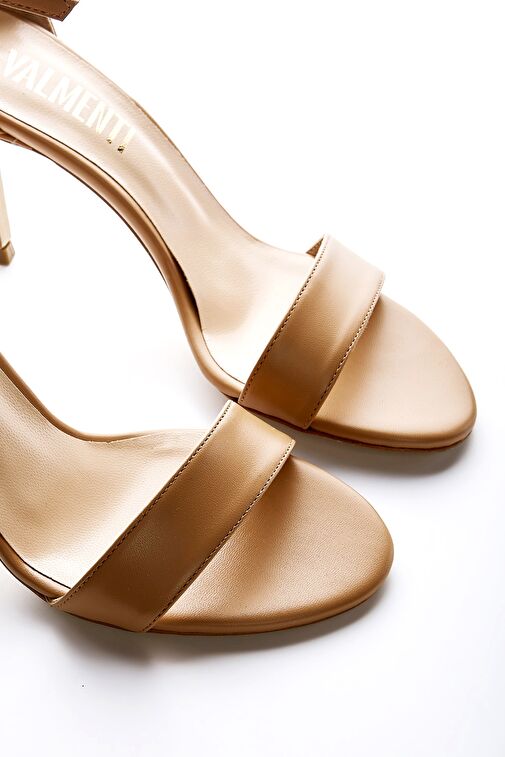 Valmenti Sophia Kadın Nude Rugan Hakiki Deri Topuklu Ayakkabı - Görsel 5