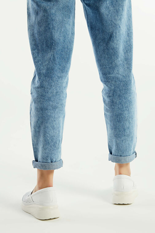 Tamer Tanca Kadın Hakiki Deri Beyaz Comfort Ayakkabı - Görsel 3