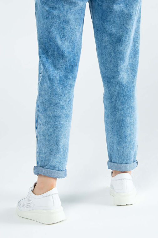 Tamer Tanca Kadın Hakiki Deri Beyaz Comfort Ayakkabı - Görsel 3