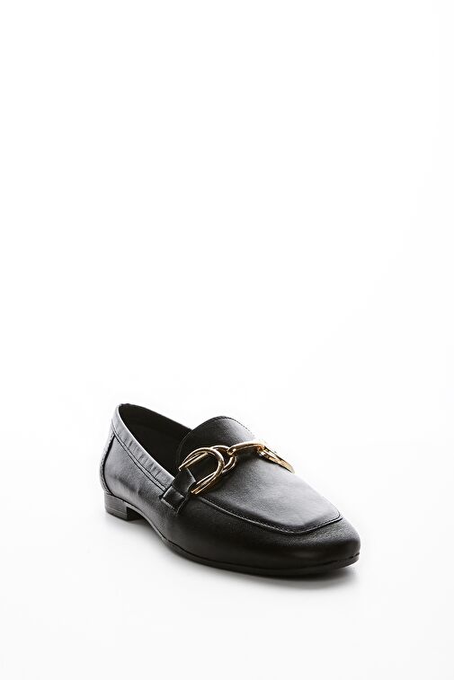 Valmenti Agathe Kadın Siyah Hakiki Deri Loafer Ayakkabı - Görsel 3
