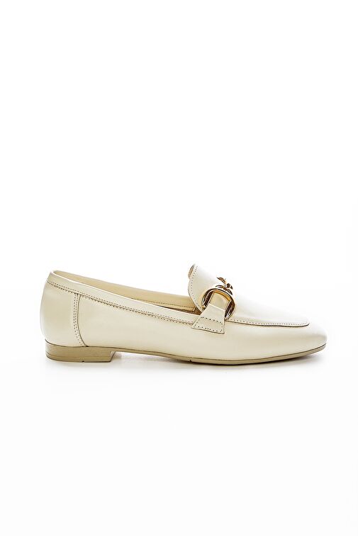 Valmenti Agathe Kadın Bej Hakiki Deri Loafer Ayakkabı - Görsel 2