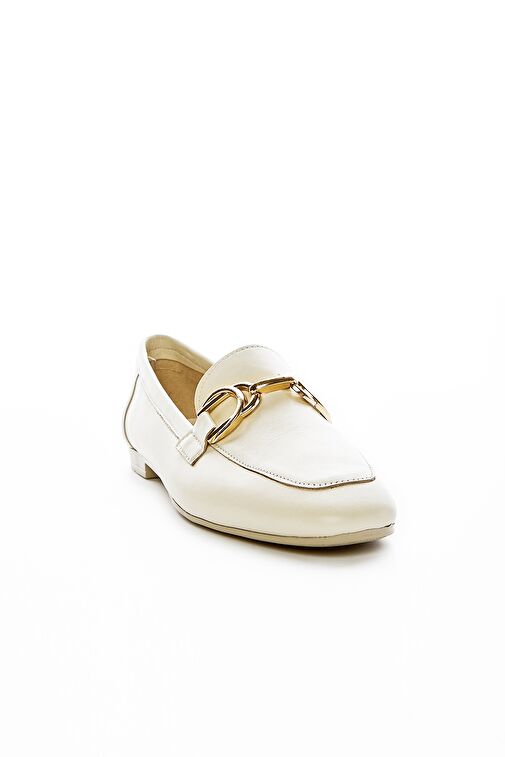 Valmenti Agathe Kadın Bej Hakiki Deri Loafer Ayakkabı - Görsel 3