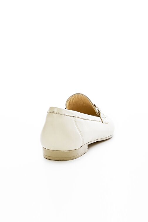 Valmenti Agathe Kadın Bej Hakiki Deri Loafer Ayakkabı - Görsel 5