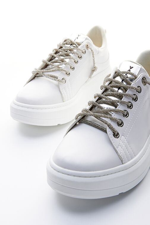 Valmenti Clair Kadın Beyaz Suni Deri Spor Ayakkabı - Görsel 4