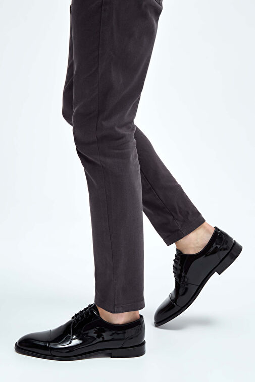 Tamer Tanca Erkek Hakiki Deri Siyah Rugan Klasik Ayakkabı - Görsel 2