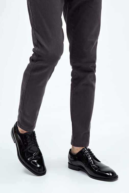 Tamer Tanca Erkek Hakiki Deri Siyah Rugan Klasik Ayakkabı - Görsel 3