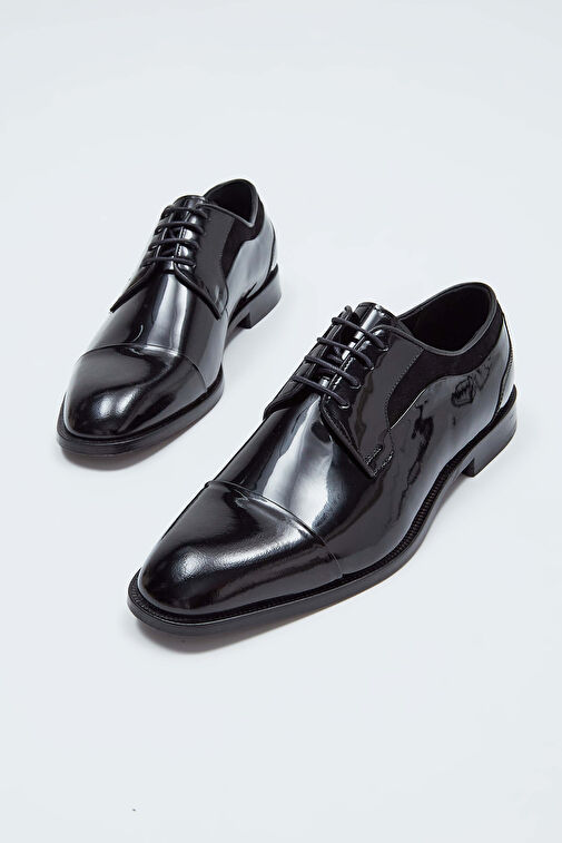 Tamer Tanca Erkek Hakiki Deri Siyah Rugan Klasik Ayakkabı - Görsel 6