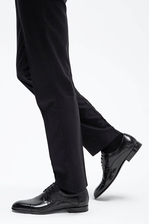 Tamer Tanca Erkek Hakiki Deri Siyah Klasik Ayakkabı - Görsel 2