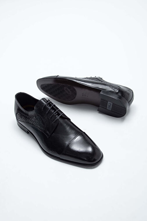 Tamer Tanca Erkek Hakiki Deri Siyah Klasik Ayakkabı - Görsel 8